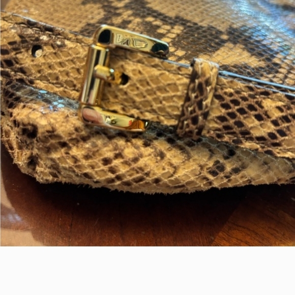 Michael Kors NWOT Beige and Black Snake Print Bag - Picture 10 of 11